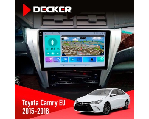 Штатна магнітола Toyota Camry 2015-2018 Decker D10-009 4x64, DSP, 4G, 2k 