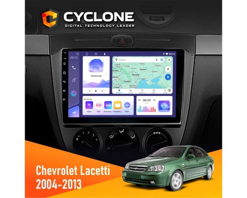 Штатна магнітола Chevrolet Lacetti 2004-2013 Cyclone C9-011 4x64, DSP 