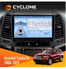 Штатна магнітола Hyundai Santa Fe 2006-2012 Cyclone C9-012 4x64 DSP 4G