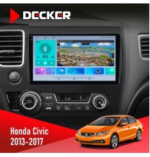 Штатна магнітола Honda Civic 2013-2017 Decker D10-009 4x64, DSP, 4G, 2k