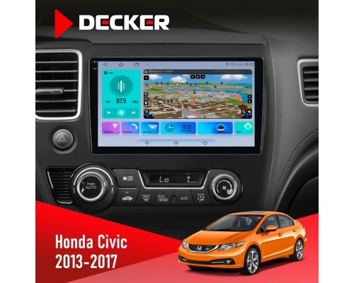 Штатна магнітола Honda Civic 2013-2017 Decker D10-009 4x64, DSP, 4G, 2k 