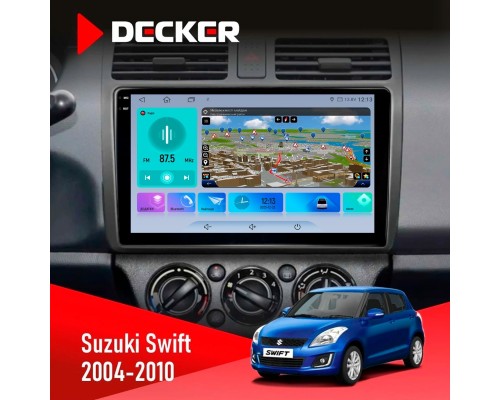 Штатна магнітола Suzuki Swift 2004-2010 Decker D10-009 4x64, DSP, 4G, 2k 