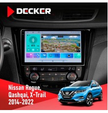 Штатна магнітола Nissan Qashqai, X-Trail 2014 Climate Decker D10-009 4x64, DSP, 4G, 2k