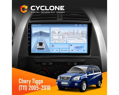 Штатна магнітола Chery Tiggo 2005-2010 Cyclone C9-012 4x64 DSP 4G 