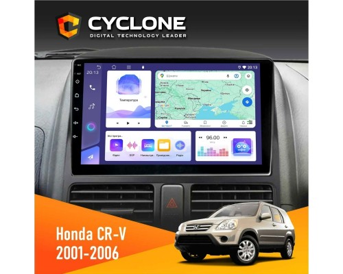 Штатна магнітола Honda CR-V 2001-2006 Cyclone C9-011 4x64, DSP 
