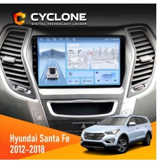 Штатна магнітола Hyundai Santa Fe 2012-2018 CAN Cyclone C9-012 4x64 DSP 4G