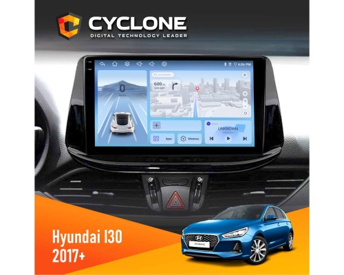 Штатна магнітола Hyundai i30 2017 Cyclone C9-012 4x64 DSP 4G 