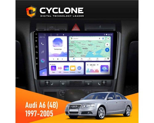 Штатна магнітола Audi A6 (4B) 1997-2005 Cyclone C9-011 4x64, DSP 