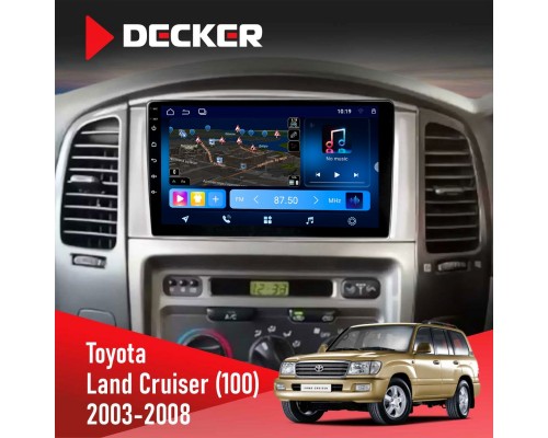 Штатна магнітола Toyota Land Cruiser (100) 2003-2008 Decker D9-008 8x128 DSP 4G 