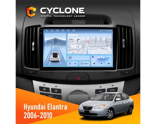 Штатна магнітола Hyundai Elantra 2006-2010 Cyclone C9-012 4x64 DSP 4G 