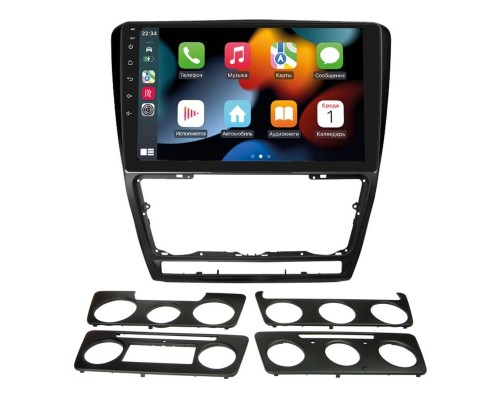 Штатна магнітола Skoda Octavia A5 2008-2013 Black Decker D10-009 4x64, DSP, 4G, 2k 