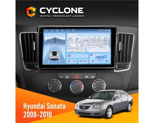 Штатна магнітола Hyundai Sonata 2008-2010 Cyclone C9-012 4x64 DSP 4G 