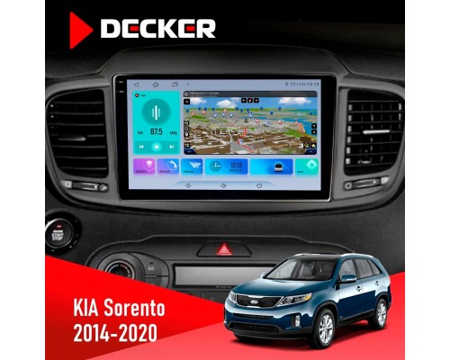 Штатна магнітола KIA Sorento 2014-2020 Decker D10-009 4x64, DSP, 4G, 2k 