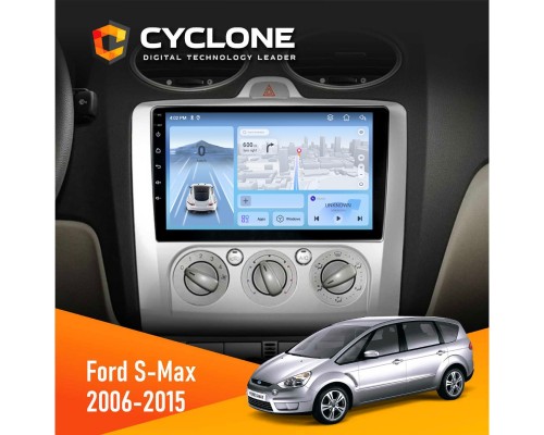 Штатна магнітола Ford S-Max 2006-2015 Cyclone C9-012 4x64 DSP 4G 
