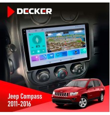 Штатна магнітола Jeep Compass, Patriot 2011-2016 Decker D10-009 4x64, DSP, 4G, 2k