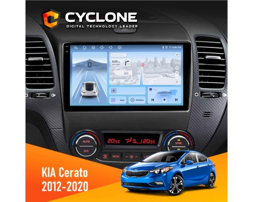 Штатна магнітола KIA Cerato 2012-2020 Cyclone C9-012 4x64 DSP 4G 