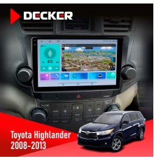 Штатна магнітола Toyota Highlander 2008-2013 Decker D10-009 4x64, DSP, 4G, 2k