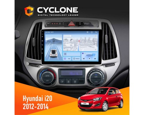 Штатна магнітола Hyundai I20 2012-2014 Cyclone C9-012 4x64 DSP 4G 
