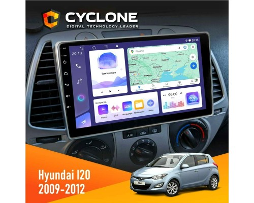 Штатна магнітола Hyundai I20 2009-2012 Cyclone C9-011 4x64, DSP 