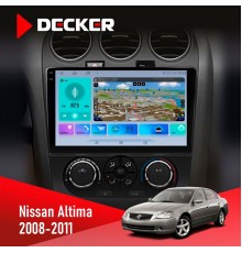 Штатна магнітола Nissan Altima 2008-2011 Decker D10-009 4x64, DSP, 4G, 2k