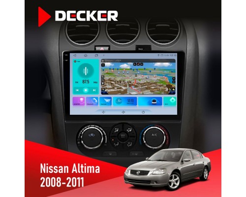 Штатна магнітола Nissan Altima 2008-2011 Decker D10-009 4x64, DSP, 4G, 2k 