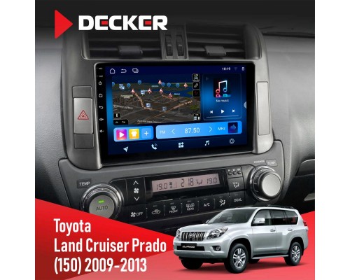 Штатна магнітола Toyota Land Cruiser Prado 150 2009-2013 Decker D9-008 8x128 DSP 4G 