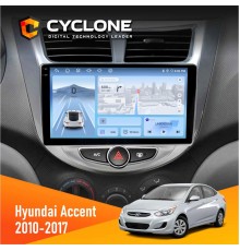 Штатна магнітола Hyundai Accent 2010-2017 Cyclone C9-012 4x64 DSP 4G