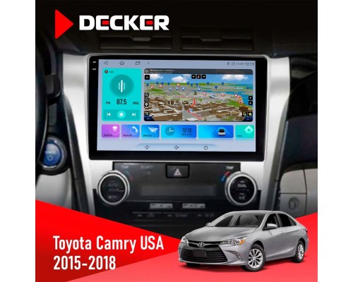 Штатна магнітола Toyota Camry 2015-2018 USA Decker D10-009 4x64, DSP, 4G, 2k 