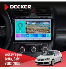 Штатна магнітола Volkswagen Golf 2003-2008 Climate Decker D10-009 4x64, DSP, 4G, 2k