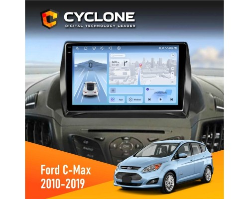 Штатна магнітола Ford C-Max 2010-2019 Cyclone C9-012 4x64 DSP 4G 