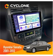 Штатна магнітола Hyundai Sonata (EF) 2001-2012 Cyclone C9-011 4x64, DSP