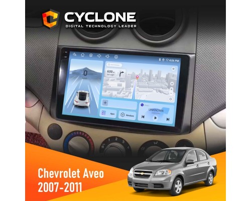Штатна магнітола Chevrolet Aveo 2007-2011 Cyclone C9-012 4x64 DSP 4G 