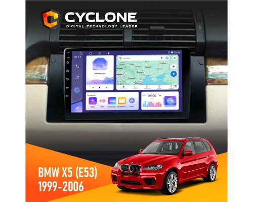 Штатна магнітола BMW X5 (E53) 1999-2006 Cyclone C9-011 4x64, DSP 