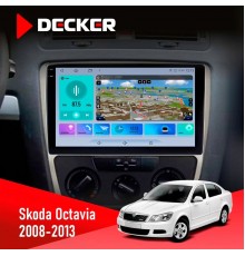Штатна магнітола Skoda Octavia A5 2008-2013 Silver Decker D10-009 4x64, DSP, 4G, 2k
