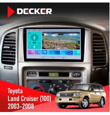 Штатна магнітола Toyota Land Cruiser (100) 2003-2008 Decker D10-009 4x64, DSP, 4G, 2k