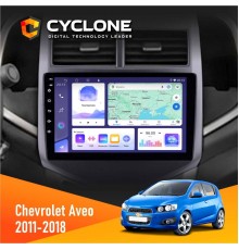 Штатна магнітола Chevrolet Aveo 2011-2018 Cyclone C9-011 4x64, DSP