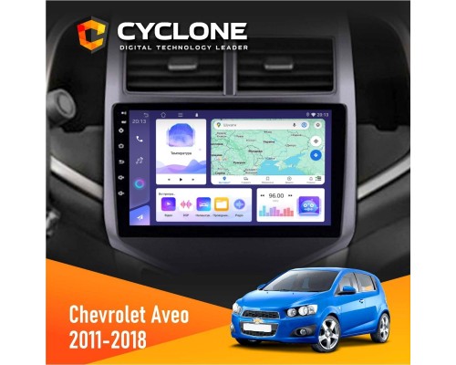 Штатна магнітола Chevrolet Aveo 2011-2018 Cyclone C9-011 4x64, DSP 