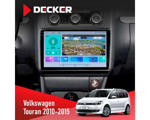 Штатна магнітола Volkswagen Touran 2010-2015 Climate Decker D10-009 4x64, DSP, 4G, 2k 