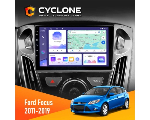Штатна магнітола Ford Focus 2011-2019 Complete set Cyclone C9-011 4x64, DSP 