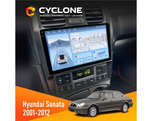 Штатна магнітола Hyundai Sonata (EF) 2001-2012 Cyclone C9-012 4x64 DSP 4G 