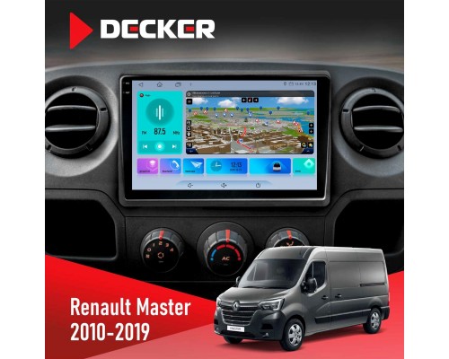 Штатна магнітола Renault Master 2010-2019 Decker D10-009 4x64, DSP, 4G, 2k 