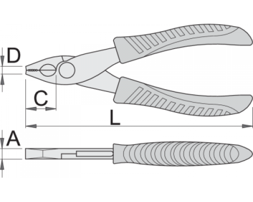 Комбіновані пассатижи для електроніки UNIOR 120 (406/4E)