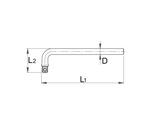 Вороток Г-подібний UNIOR 1/2" (190.5/2)