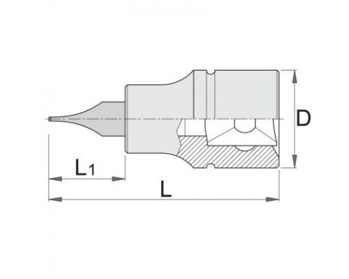 Голівка торцева зі вставкою UNIOR 12 (192/2SL)