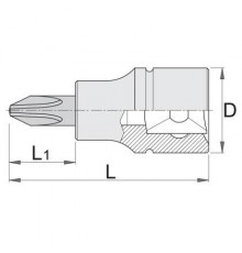 Голівка торцева зі вставкою UNIOR 3 (187/2PH)