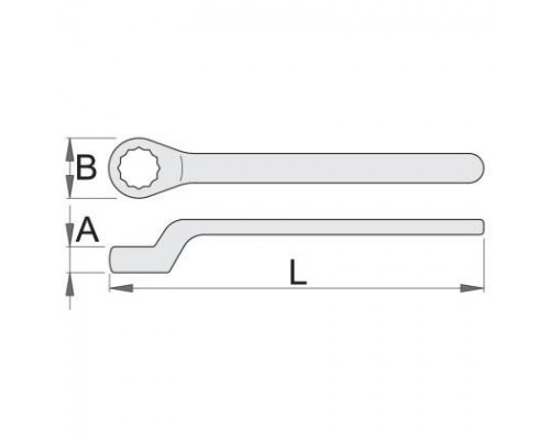 Ключ накидний односторонній ізольований UNIOR 12 (180/2VDEDP)