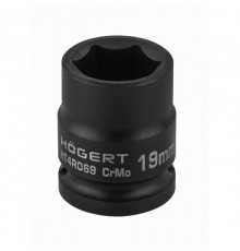 Голівка торцева ударна шестигранна HOEGERT 19 (HT4R069)