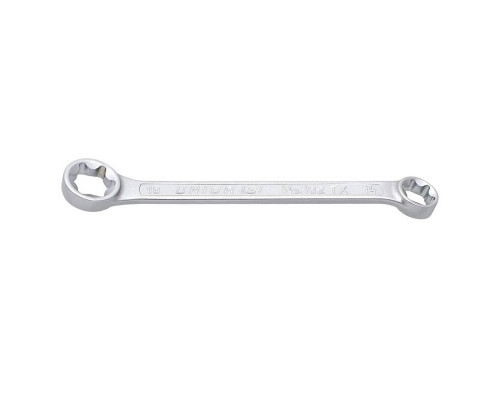 Ключ накидний плаский з профілем TORX з вигином UNIOR Е14 х Е18 (182/2BTX)