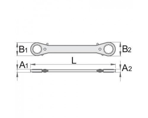 Ключ накидний з тріскачкою UNIOR 1/2" x 9/16" (165)