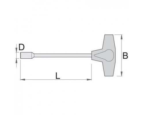Ключ торцевий шестигранний з рукояткою UNIOR HЕХ (Внутр.) (193N)